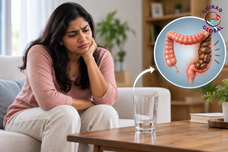Constipation from not drinking enough water